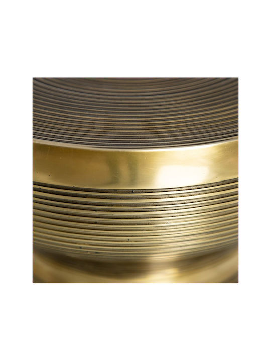 Кръгла Странична Кафе Маса Метална Златиста Ш35.5xД35.5xВ44.5см