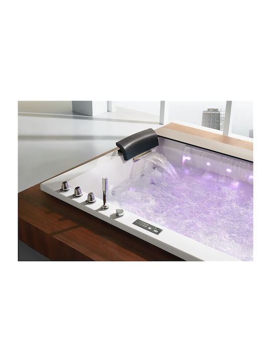 Vinci Acrylic Bathtub with Hydromassage 190x150cm