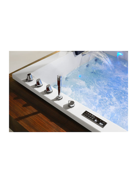 Vinci Acrylic Bathtub with Hydromassage 190x150cm