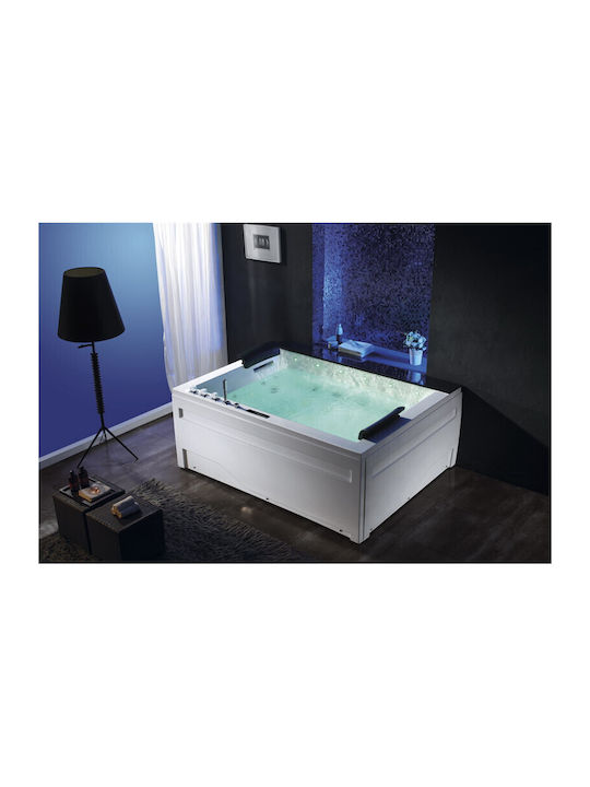 Vinci Acrylic Bathtub with Hydromassage 190x150cm