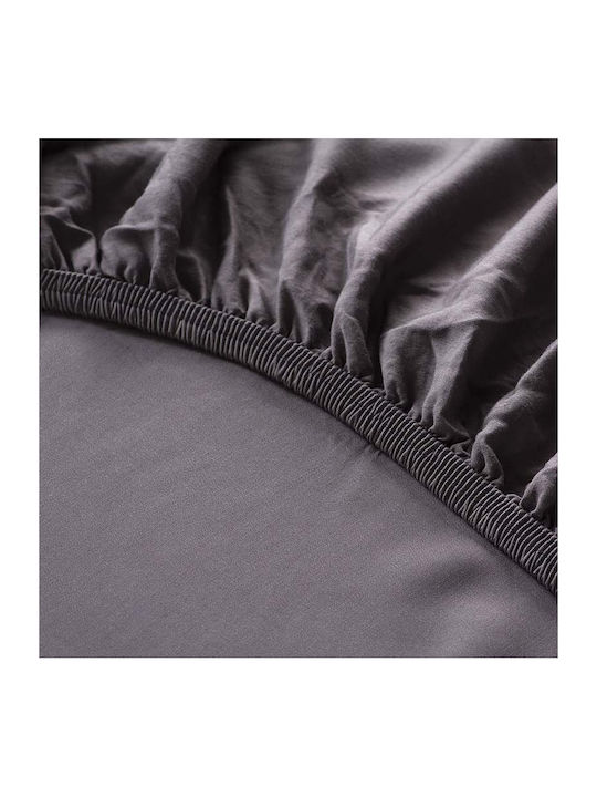 Hauz Σεντόνι King Size με Λάστιχο 180x200+40εκ. Grey