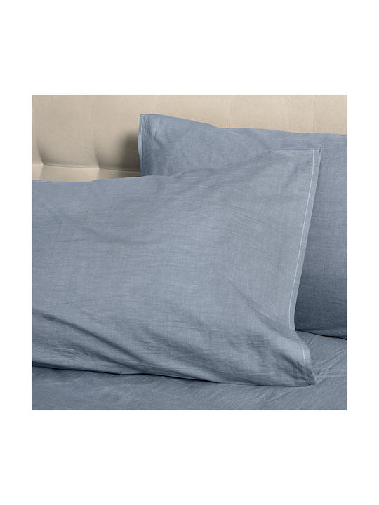 Αιγαίον Σετ Μαξιλαροθήκες με Φάσα Blue 51x91εκ.