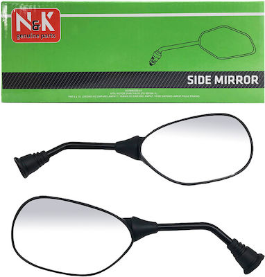 Motorcycle Mirrors Black 2pcs