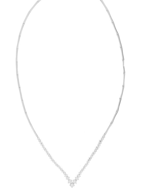 Vitopoulos Vitopoulos Set with Necklace , Earrings & Ring from White Gold 14K with Stones