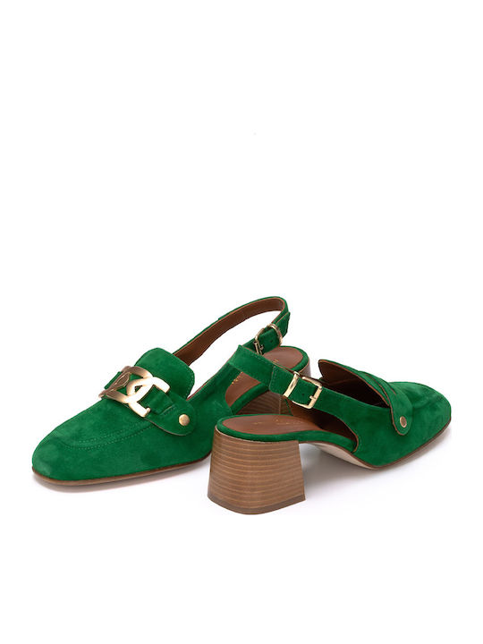 Pumps mit Riemchen Grün