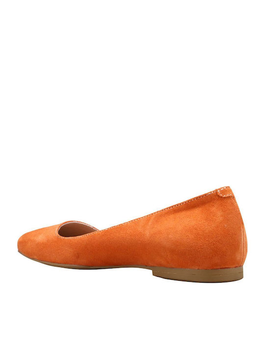 Suede Ballerinas Orange