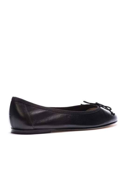 Leather Ballerinas Black