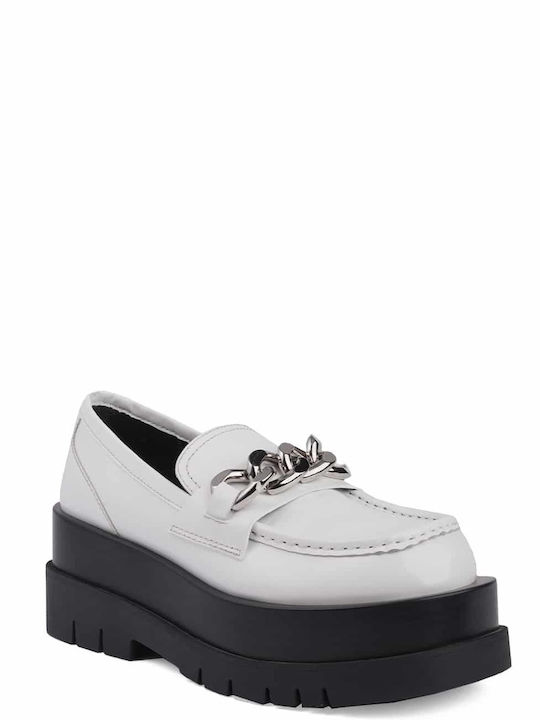 Jeffrey Campbell Recess Women's Loafers in White Color