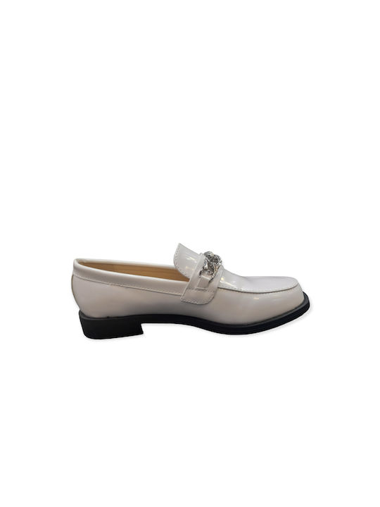 Super Mode Damen Loafers in Weiß Farbe