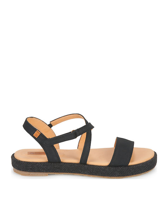 Flache Sandalen für Damen in Schwarz Farbe
