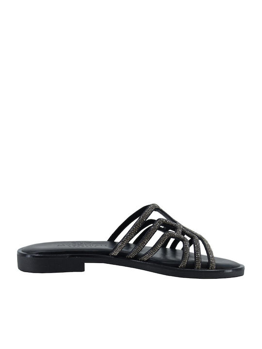 Sandale Casual Damă Din Piele Negru