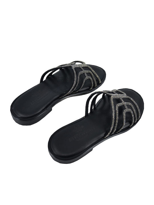 Sandale Casual Damă Din Piele Negru
