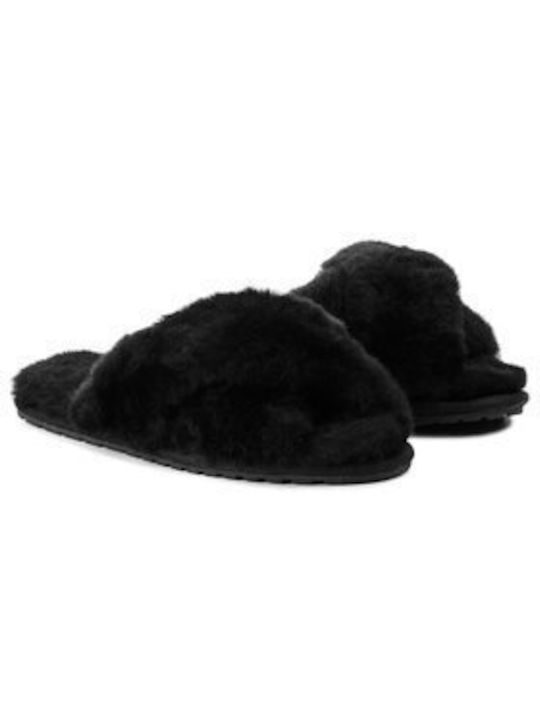 Mayberry Geschlossene Damen Hausschuhe Schwarze