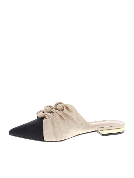 Flach Mules in Beige Farbe