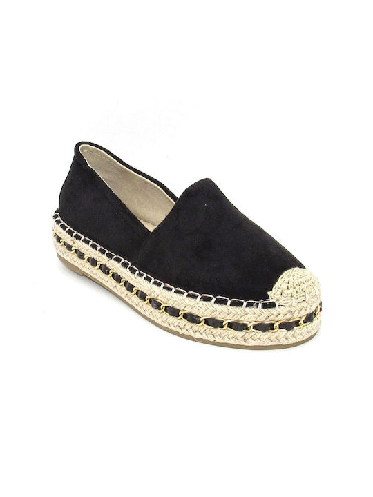 Super Mode Smd Women's Synthetic Leather Espadrilles Black