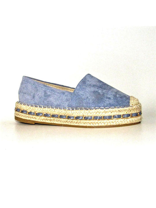 Super Mode Smd Women's Synthetic Leather Espadrilles Light Blue