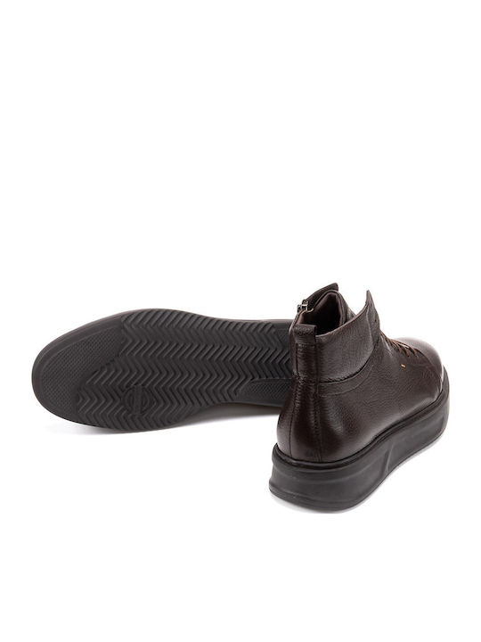 Leather Brown Men's Boots