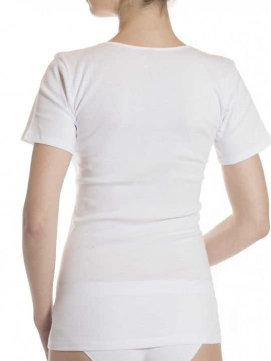 Diana Women's Short Sleeve Cotton T-Shirt White