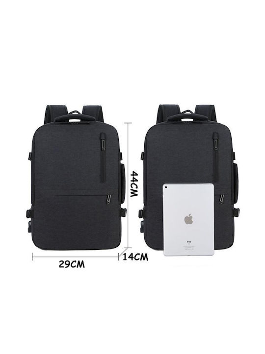 Playbags Stoff Rucksack Wasserdicht mit USB-Anschluss Gray 30Es