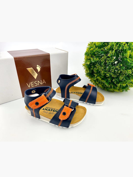 Vesna Sandale Copii Anatomic Blue / Orange