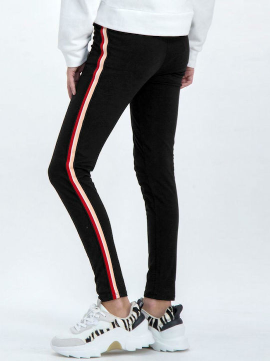 Παιδικό Κολάν Μακρύ Μαύρο Stripe Legging
