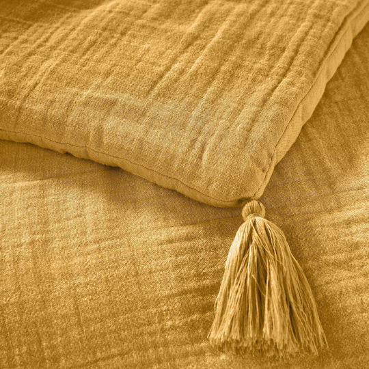La Redoute Interieurs Cuvertură Pat Single Galben 150x150cm La Redoute Interieurs Cuvertură Pat Single Galben 150x150cm