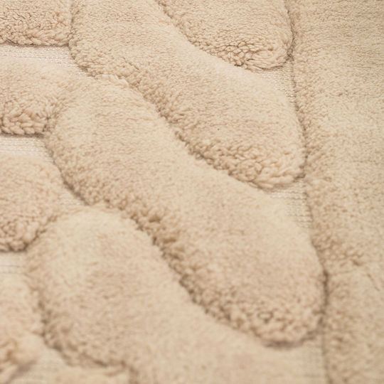 Mijolnir Non-Slip Bath Mats Set Cotton Bambi Beige 2pcs