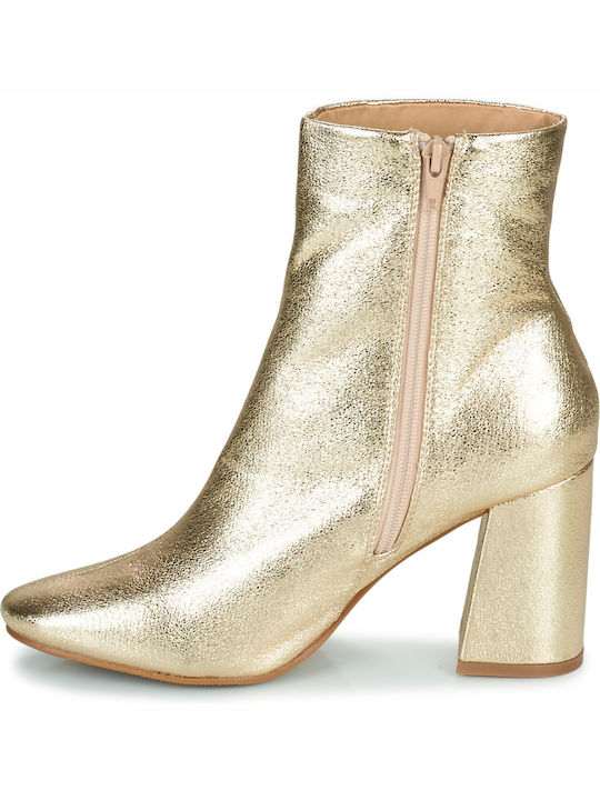 Pedrolyn Damen Stiefeletten Ankle Boots Gold
