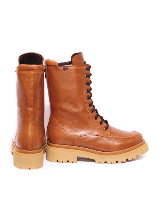 Happy Walk Leather Women's Ankle Boots Tabac Brown