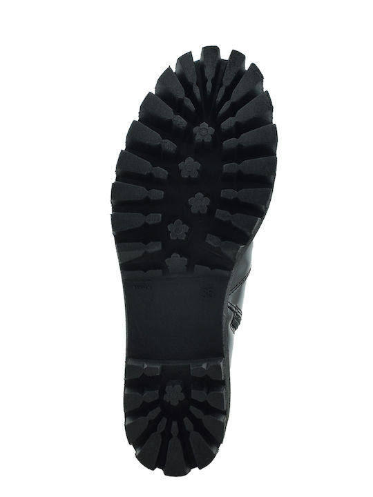 Ghete dama din piele Ankle Boot Negru