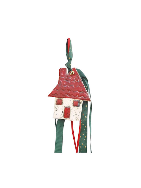 Handmade Hanging Lucky Charm Home Red Ceramic 2024 9x10cm 1pcs