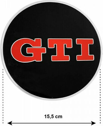 Stickers with Enamel Coating 15.5 x 15.5cm for Car Gas Cap in Black Color 1pcs
