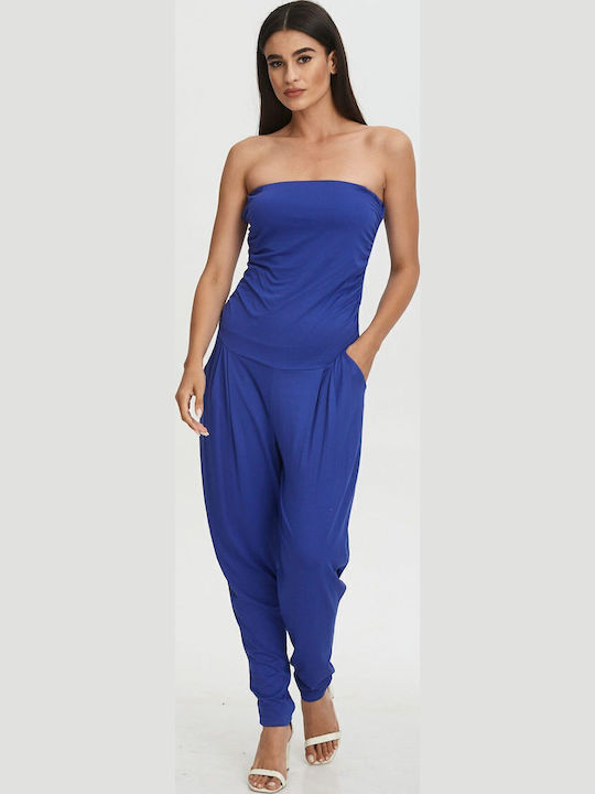 Women's Strapless One-piece Suit Blue
