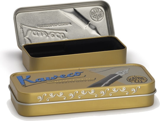 Kaweco Liliput Fireblue Füllfederhalter Extra breit Rote aus Stahl mit Blauer Tintenfarbe