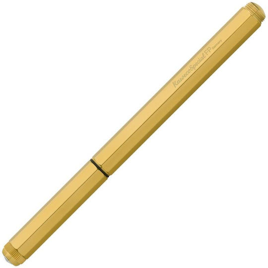 Kaweco Special Brass Stilou Foarte larg Auriu din Alamă cu Roșu Cerneală