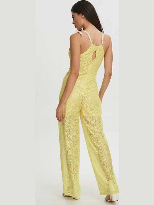 Women's Sleeveless One-piece Suit Yellow