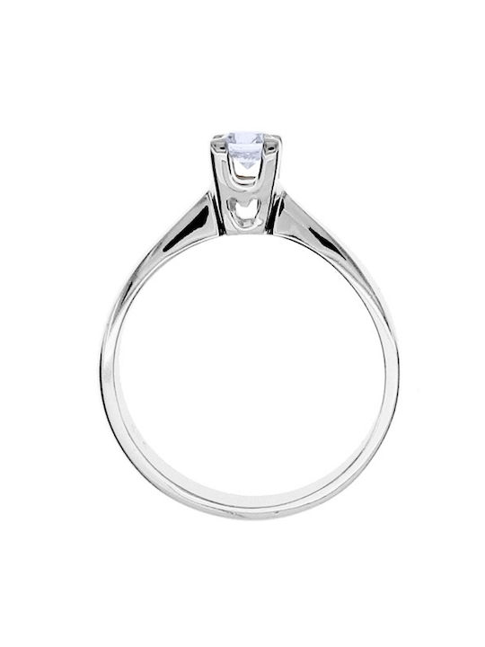 Single Stone from White Gold 14K