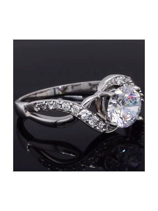 Single Stone from White Gold 14K