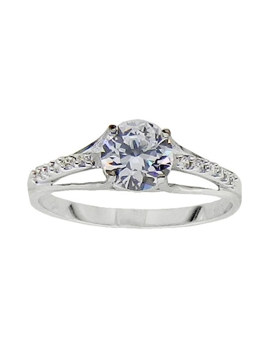 Single Stone from White Gold 14K