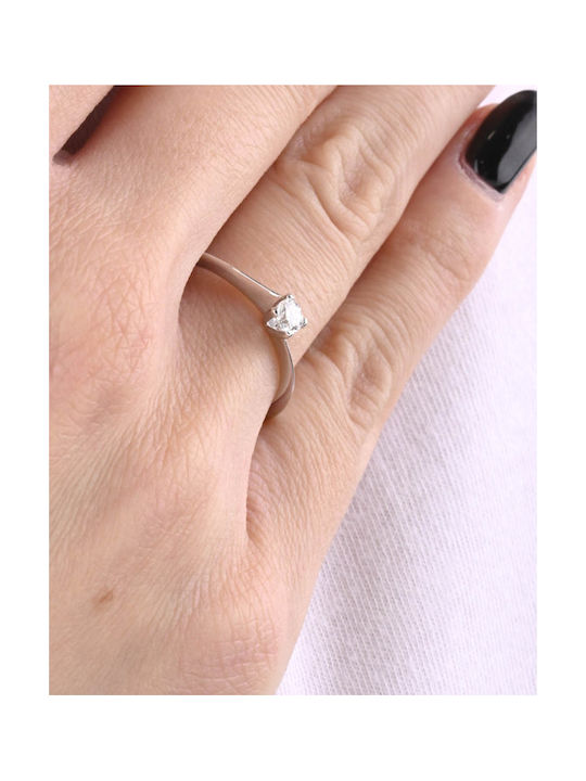 Savvidis Single Stone from White Gold 18K with Diamond