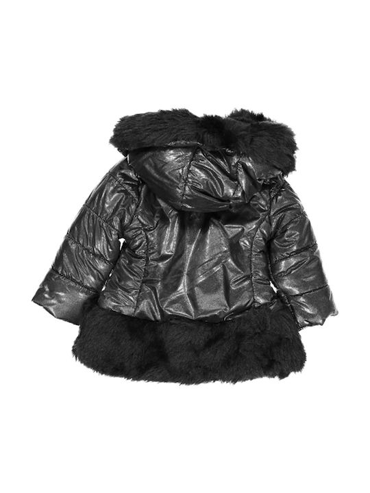 Birba Trybeyond Kinderjacke Lang mit Futter & Kapuze Schwarz