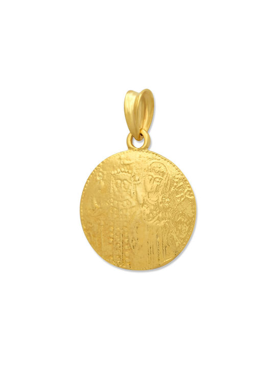 Pendant Kids Talisman Double Sided Constantine from Gold 9K XL268