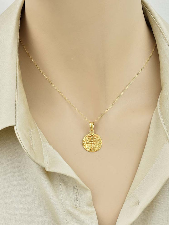 Goldjewels Висулка Детски Талисман Двустранен Константинато от Злато 9K XL270