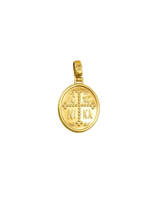 Pendant Kids Talisman Double Sided Constantine from Gold 14K KBP-20534