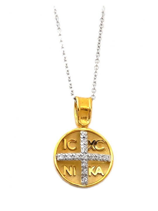 Anhänger Kinder Amulett Beidseitig mit Kette Konstantinato aus Gold 9K PLK-KAL-112