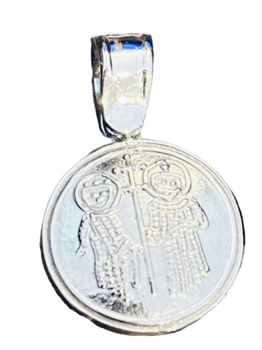 Pandantiv Talisman Constantin Din Aur Alb 9 Carate