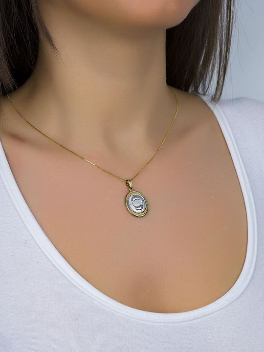 Pendant Kids Talisman Double Sided made of Gold 9K ZD243