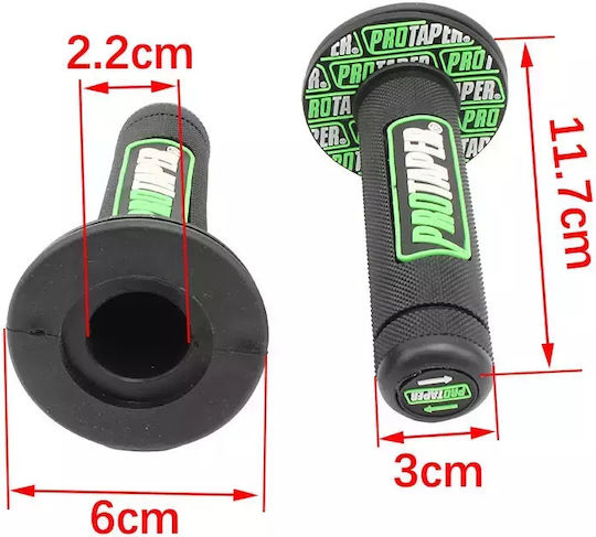 Motorcycle Grips Grip in Green Colour