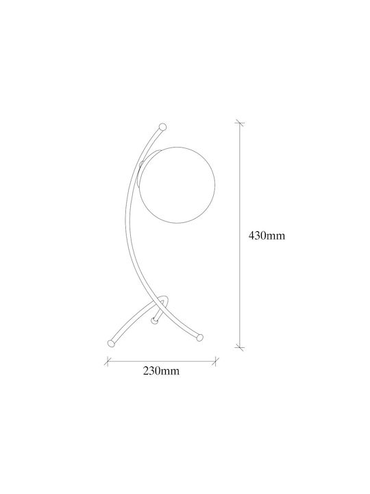 Opviq Διακοσμητικό Φωτιστικό E27 23x18εκ.