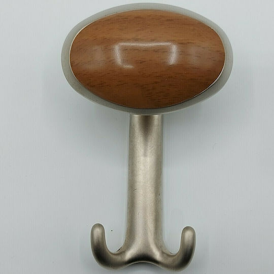 Mital Metallische Wandhalterung 2 Haken 9.5x6.5x14cm Mital Metallische Wandhalterung 2 Haken 9.5x6.5x14cm